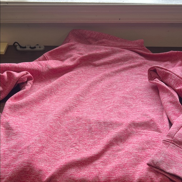 Under Armour Heathered Pink Hoodie with Blue Logo - Picture 3 of 3